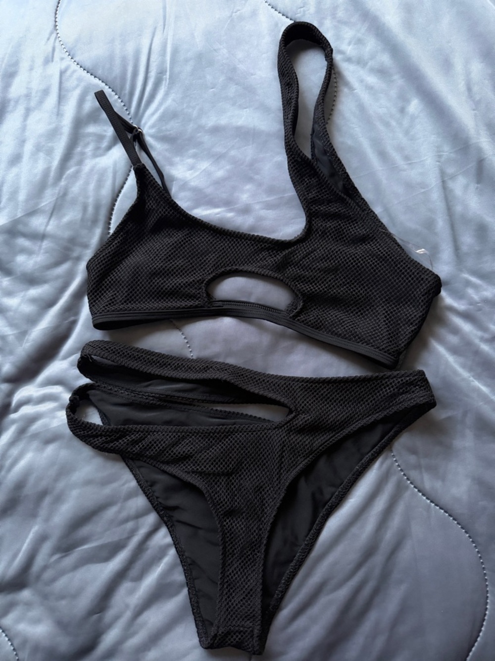 Fashion Nova Black Bikini Two-Piece Set
